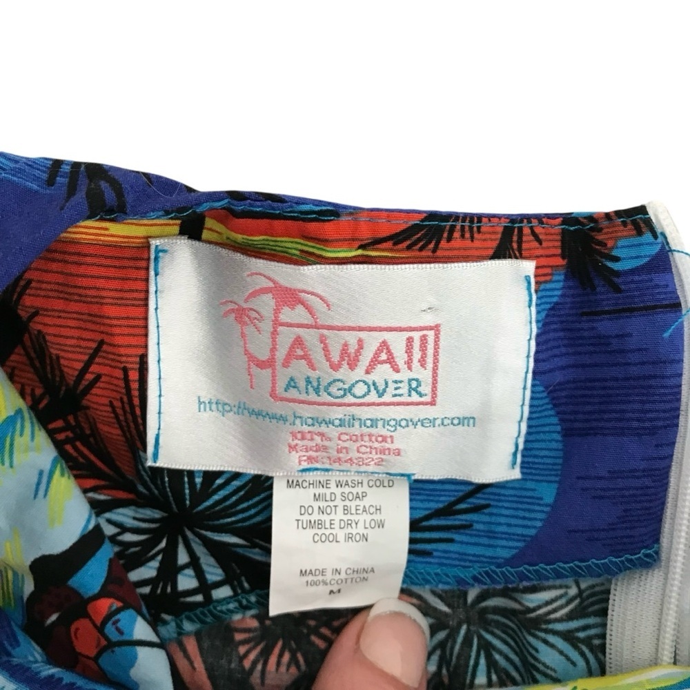 Hawaiian Hangover Womens Dress Sunset Blue Size Medium - Picture 5 of 7